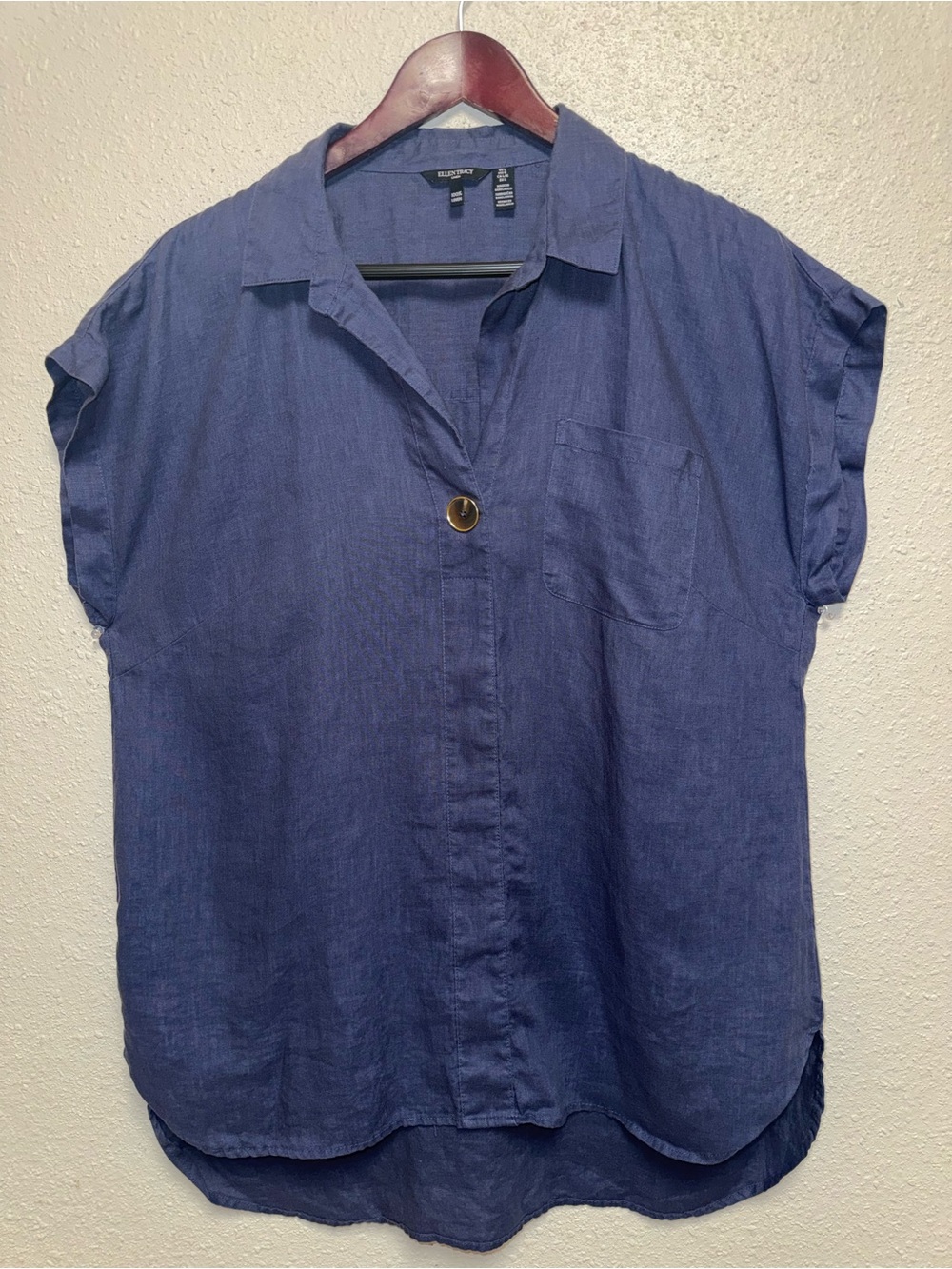 Ellen Tracy Purple Linen Top
100% linen